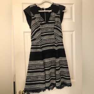 Rebecca Taylor Leather Cap Sleeve Dress